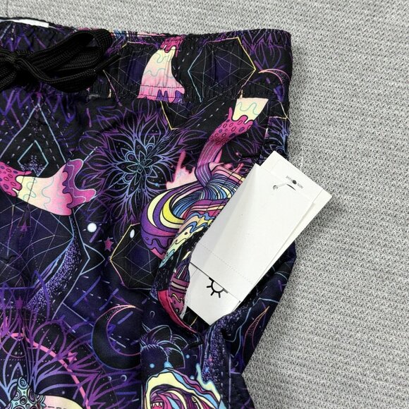 Kronic Prints Drill Clothing Mens Psychedelic Mushroom Board Shorts Size S NWT - Picture 6 of 15